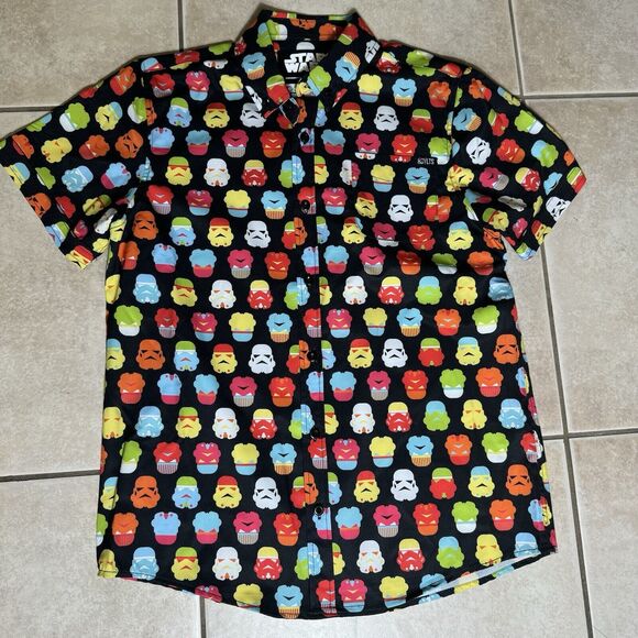 RSVLTS Other - MINT RSVLTS Star Wars Boy’s XL Storm Trooper Trilogy Kunuflex Button Up Shirt